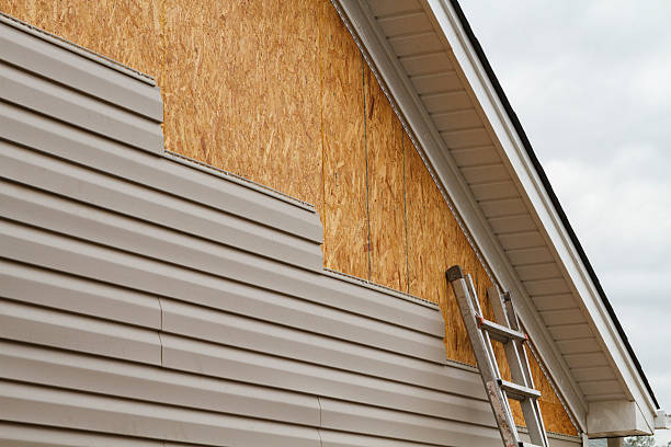 Professional Siding Installation technician working in Leander, TX
